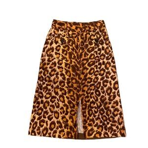 Kate Spade Panthera Canvas Midi Skirt Size 0
